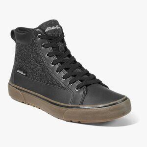New! Eddie Bauer Black Leather & Wool High-Top Sneakers – Size US 8.5M